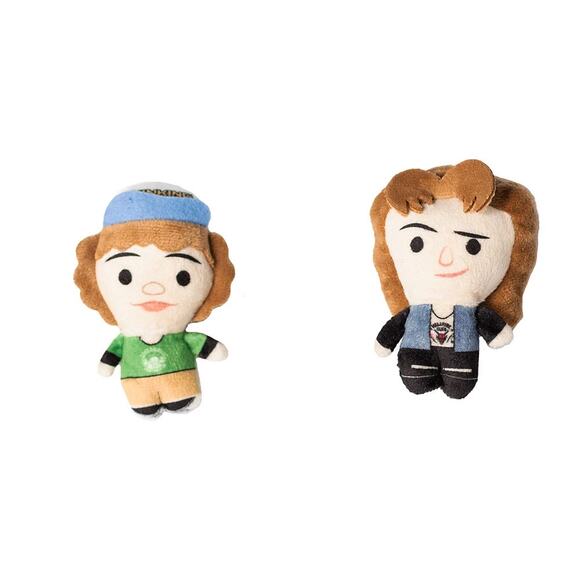 Stranger Things Dustin & Eddie Nesting Dog Toy Squeaky Crinkle Thrash Plush Toss - Picture 3 of 4